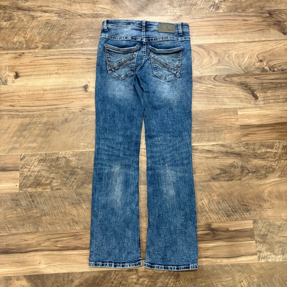 Y2K BKE Jeans Mens 30x30 Blue Aden Bootcut Vintage Denim Contrast Stitching